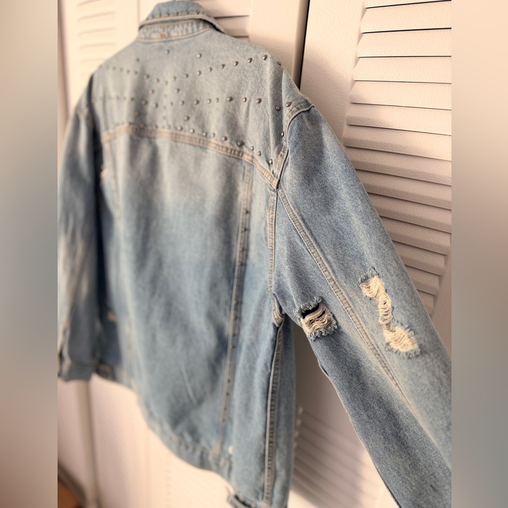 Free People Studded Denim Jacket - Picture 6 of 12